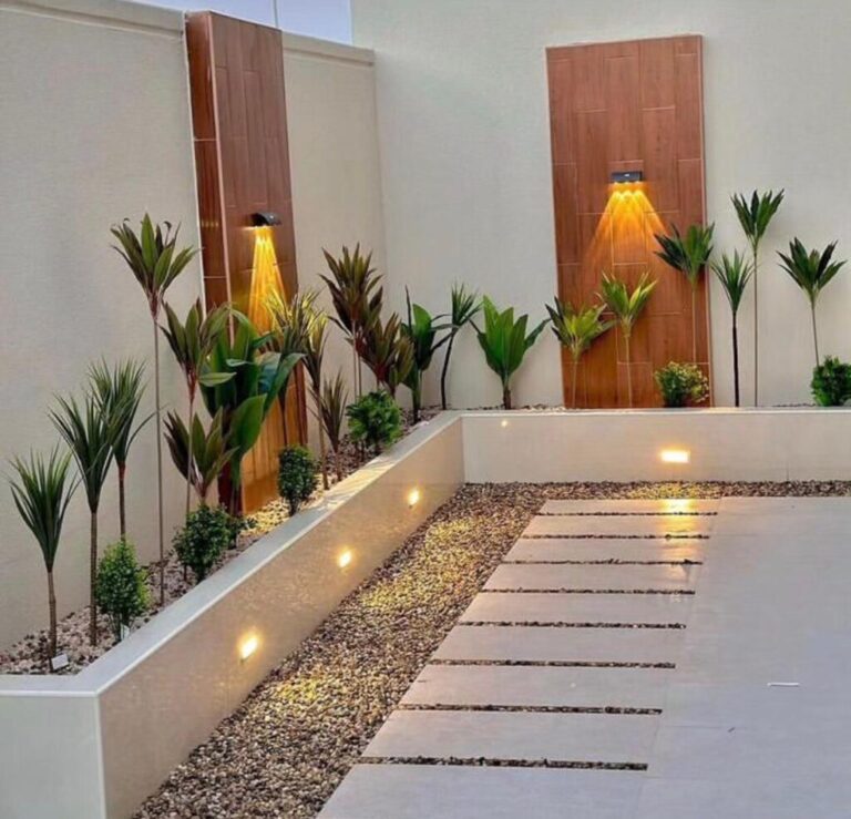دمج ألواح بديل الخشب مع الحدائق